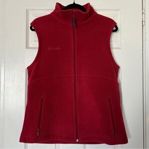 Columbia women’s red fleece vest